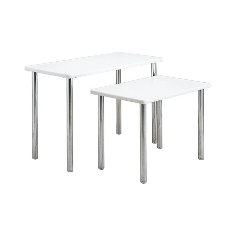 白メラミン合板テーブル