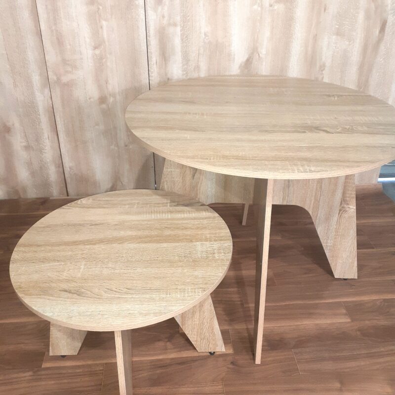 木製ラウンドテーブル